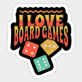 I Love Board Games Sticker
